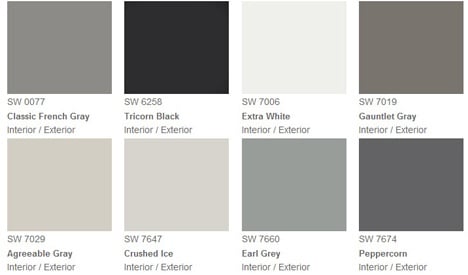 What does Black Grey color look like?
